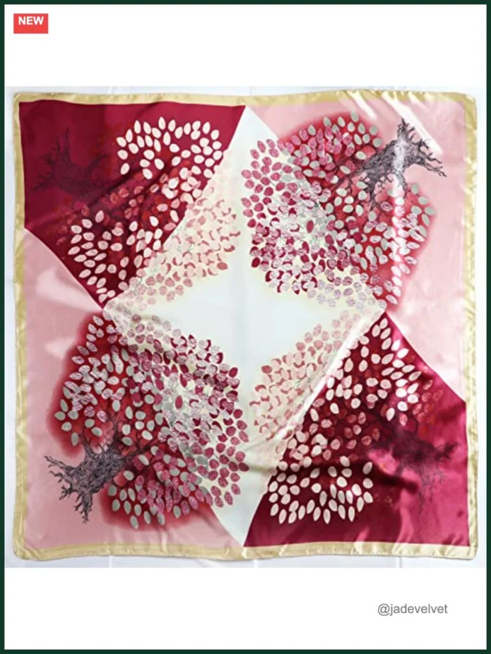 Silk-Like Satin Square Scarf 35x35 for Women Hair Wrap Head Scarf Bandana Neck